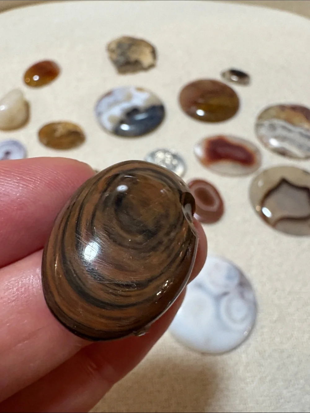 20pc Polished Agate & Jasper Cabochon Crystal Lot